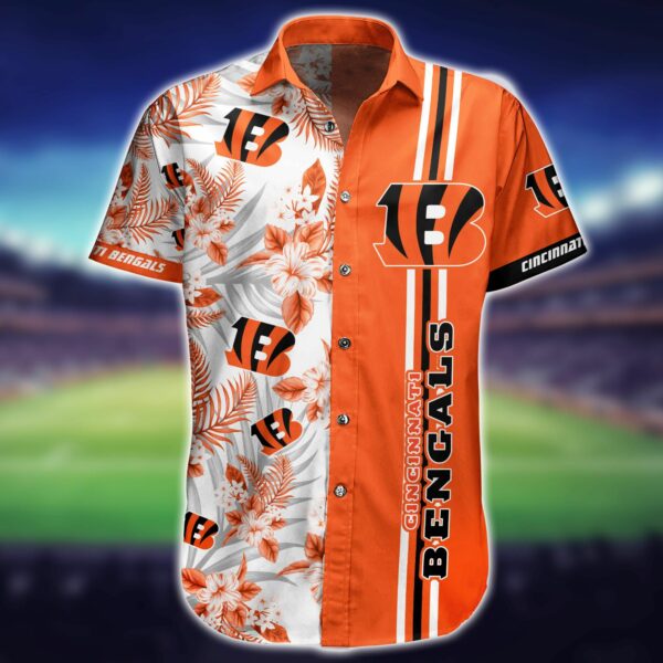 Buy NFL Cincinnati Bengals Hawaiian Shirt Shorts For Fans 12