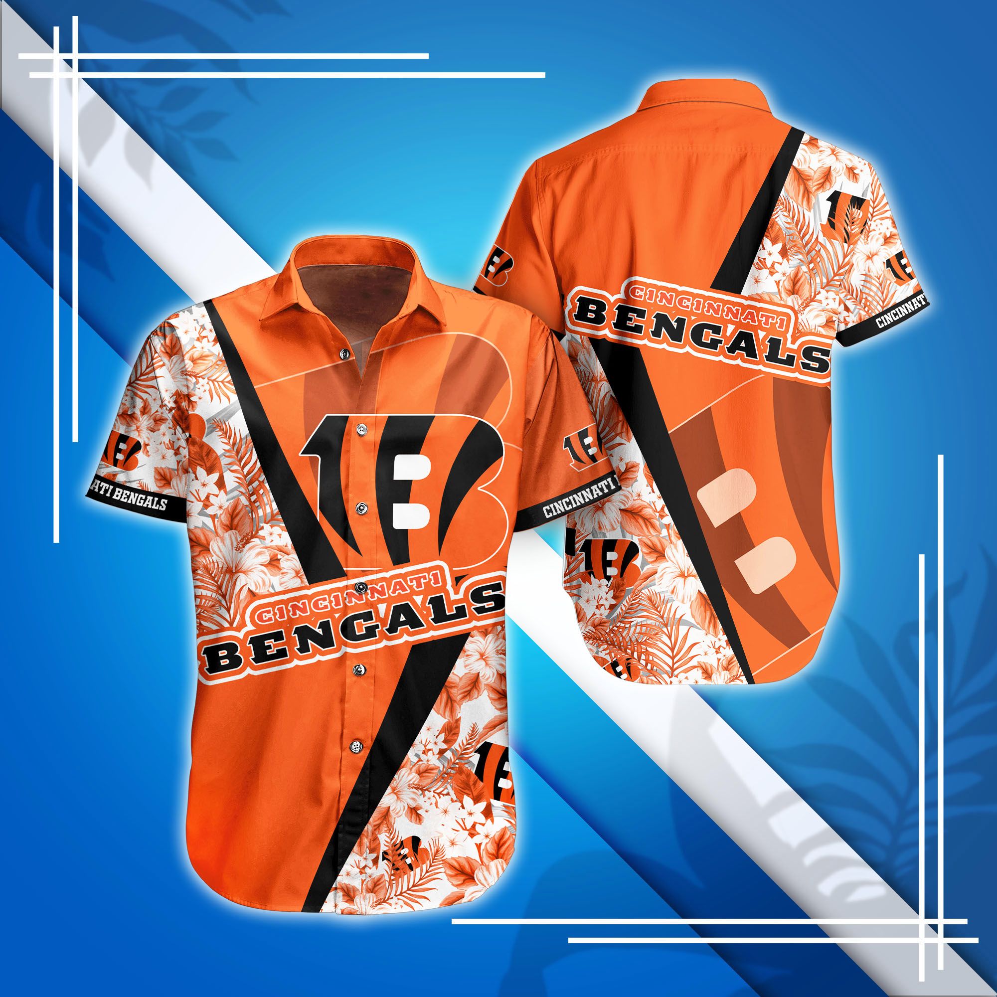 Buy NFL Cincinnati Bengals Hawaiian Shirt Style Summer Trending