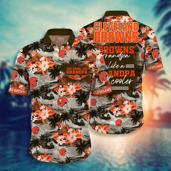 Buy NFL Cleveland Browns Hawaiian Shirt For Grandparent New