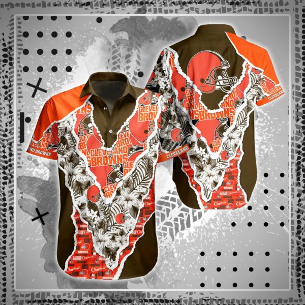 Buy NFL Cleveland Browns Hawaiian Shirt New Top Trending Summer