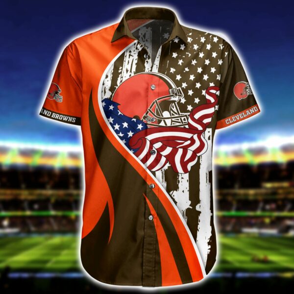 Buy NFL Cleveland Browns Hawaiian Shirt Short For Fan