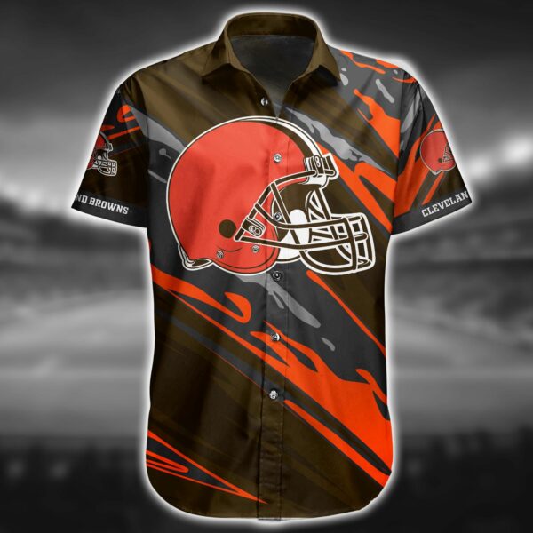 Buy NFL Cleveland Browns Hawaiian Shirt Short For Fans