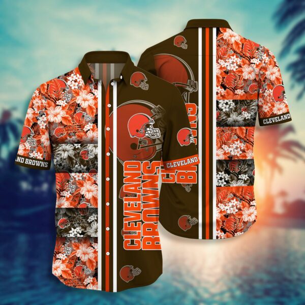 Buy NFL Cleveland Browns Hawaiian Shirt Short Style Hot Trending 01