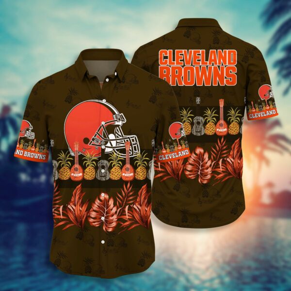 Buy NFL Cleveland Browns Hawaiian Shirt Short Style Hot Trending Summer 01