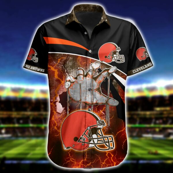 Buy NFL Cleveland Browns Hawaiian Shirt Short Summer 01