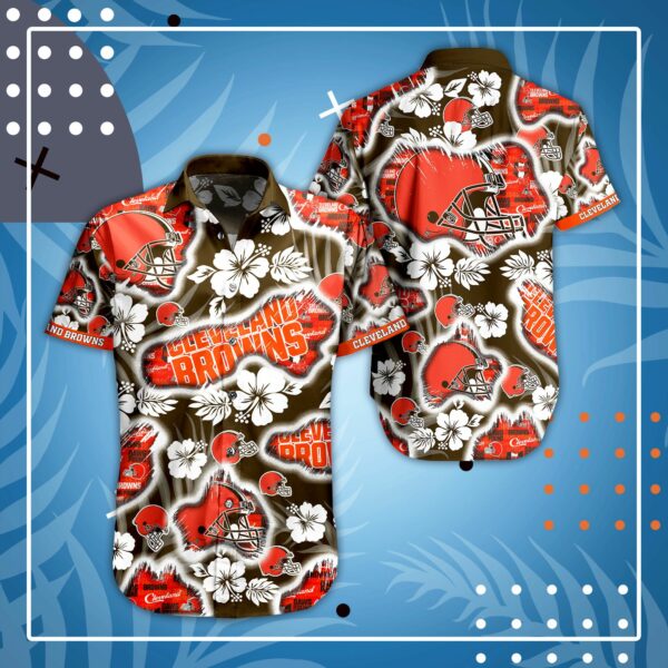 Buy NFL Cleveland Browns Hawaiian Shirt Short Summer 03