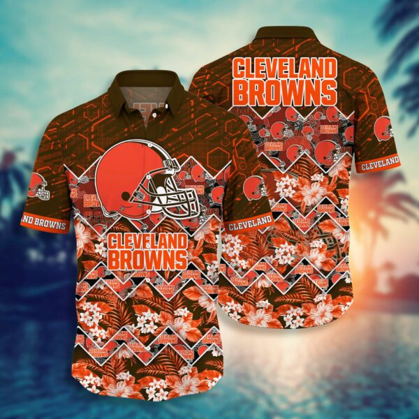 Buy NFL Cleveland Browns Hawaiian Shirt Style Hot Trending 02