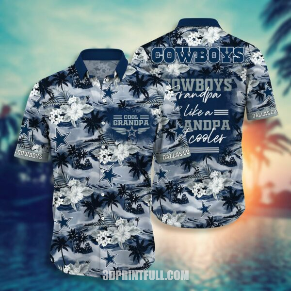 Buy NFL Dallas Cowboys Hawaiian Shirt For Grandparent New