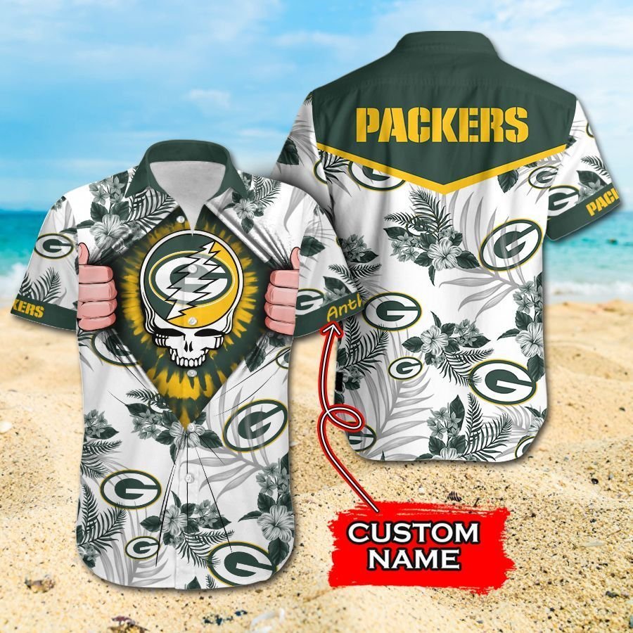 Buy NFL Green Bay Packers Grateful Dead Gift For Fan Personalized Hawaiian