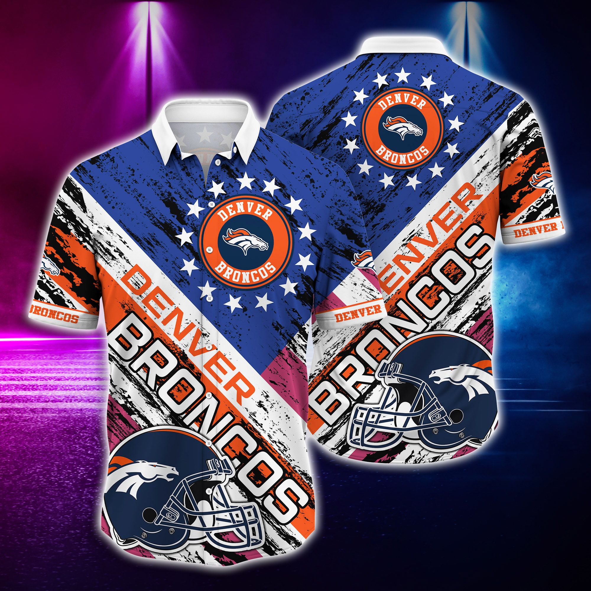 Buy NFL Hawaiian Shirt Denver Broncos and Tshirt rugby helmet