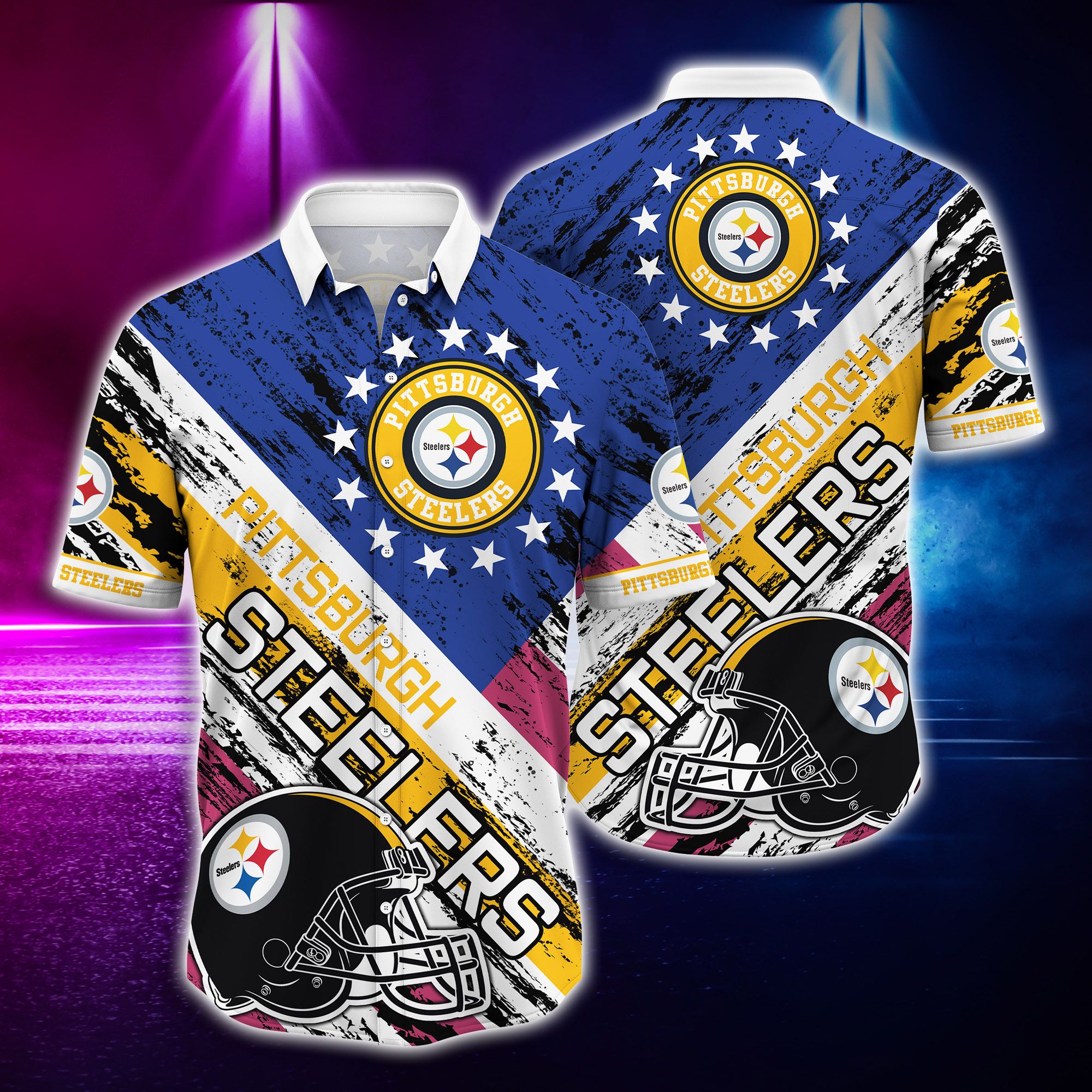 Buy NFL Hawaiian Shirt Pittsburgh Steelers and Tshirt rugby helmet