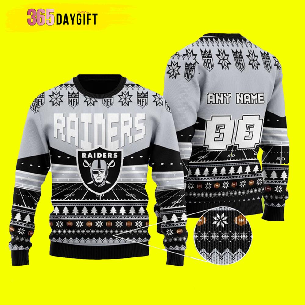 Buy NFL Las Vegas Raiders Custom Raiders Ugly Christmas Sweater ...