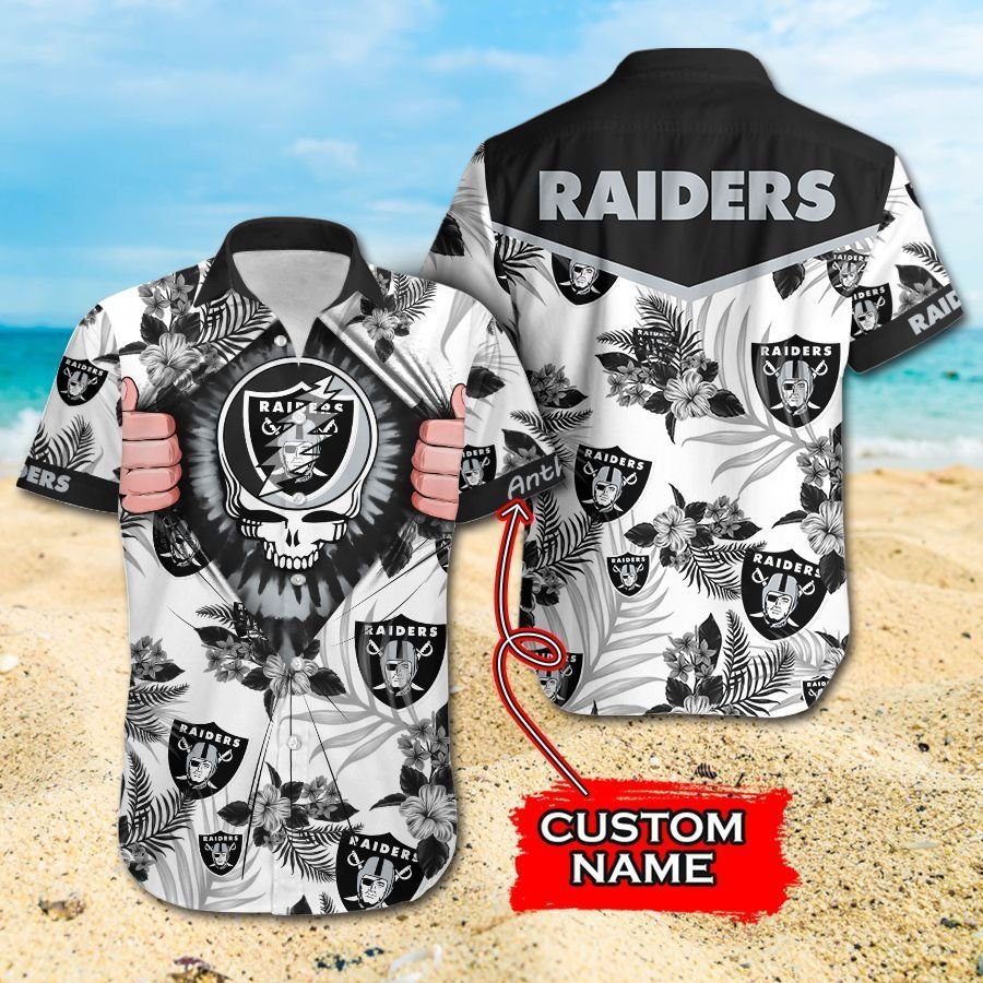 Buy NFL Las Vegas Raiders Grateful Dead Gift For Fan Personalized Hawaiian