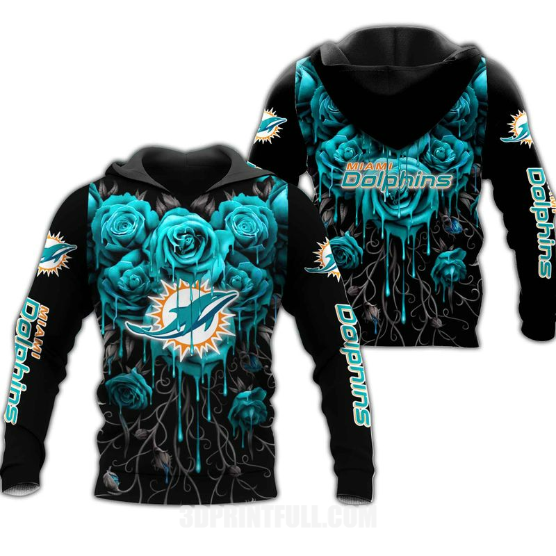 NFL Miami Dolphins Hoodie Floral Limited Edition All Over Print - HomeFavo