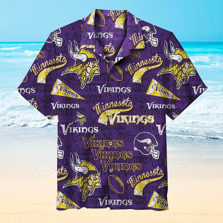 Buy NFL Minnesota Vikings Hawaiian shirt sleeve shirt