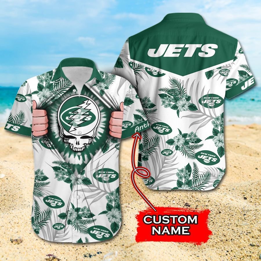 Buy NFL New York Jets Grateful Dead Gift For Fan Personalized Hawaiian