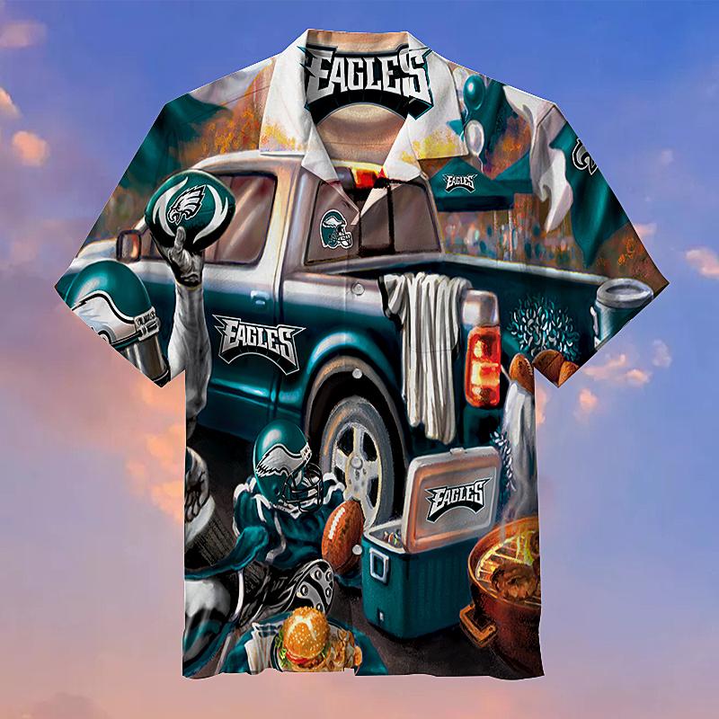 Buy NFL Philadelphia Eagles Hawaiian Shirt Short Sleeve