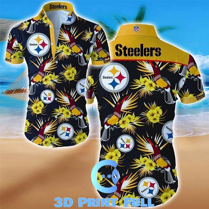 Buy Nfl Pittsburgh Steelers Hawaiian Shirt Summer Button Up Shirt For Men