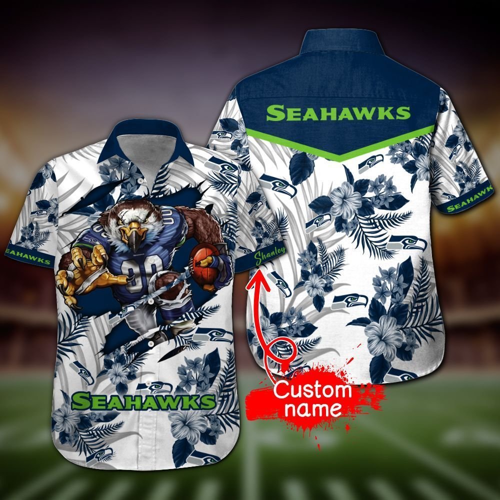 Buy NFL Seattle Seahawks Gift For Fan Personalized Hawaiian Graphic Print