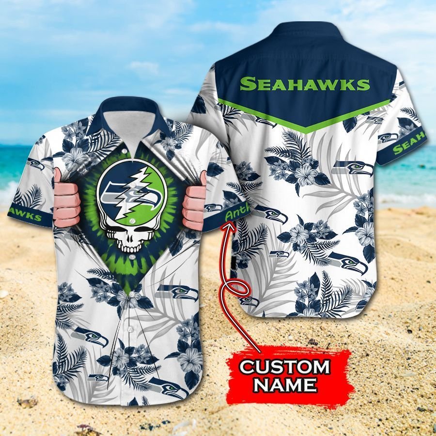 Buy NFL Seattle Seahawks Grateful Dead Gift For Fan Personalized Hawaiian