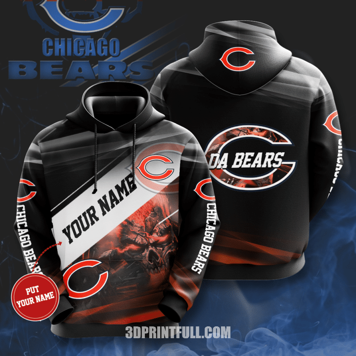 Buy Personalized Chicago Bears CB 3D Hoodie - HomeFavo