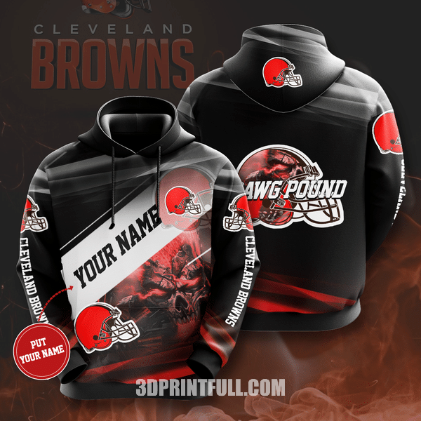 Personalized Cleveland Browns CB 3D Hoodies Hot trending - HomeFavo