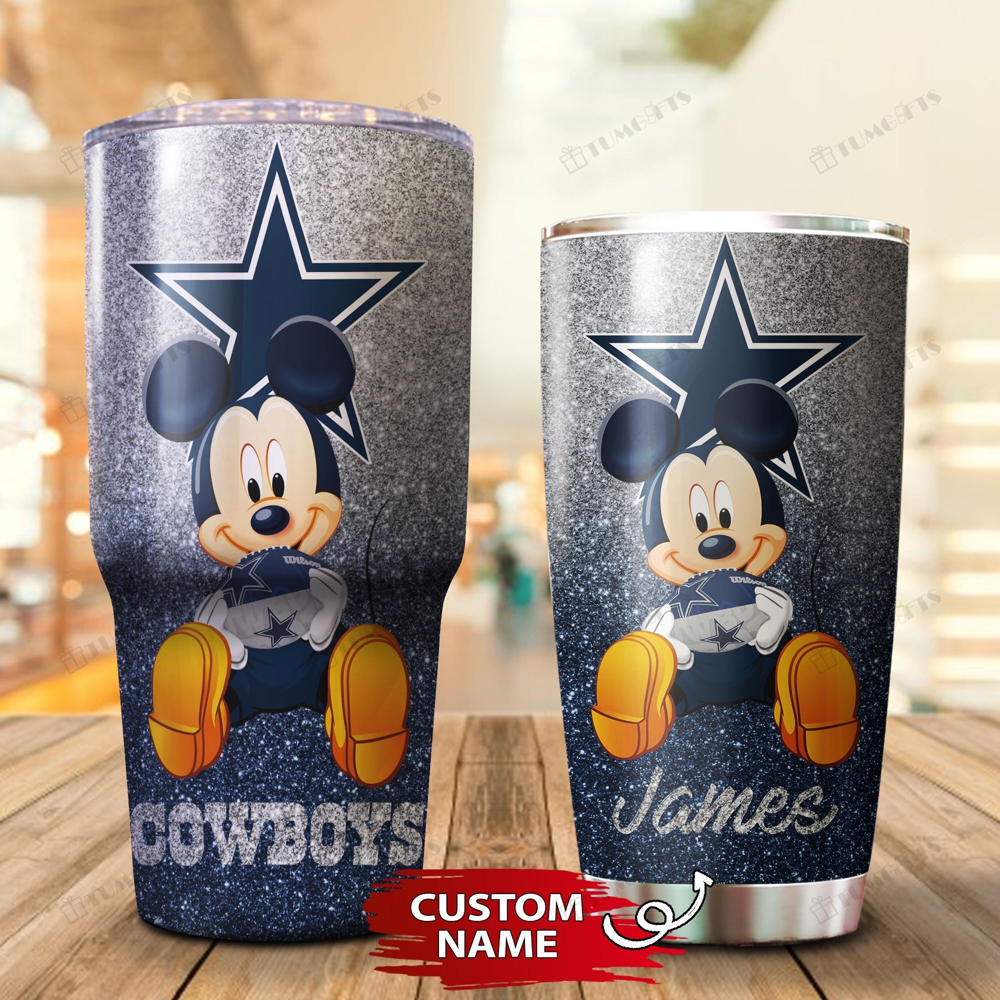 Personalized Mickey Dallas Cowboys Custom Stainless Steel Tumbler ...