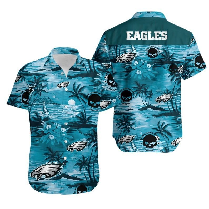 Buy Philadelphia Eagles NFL Football Hawaiian Graphic Print Short Sleeve H