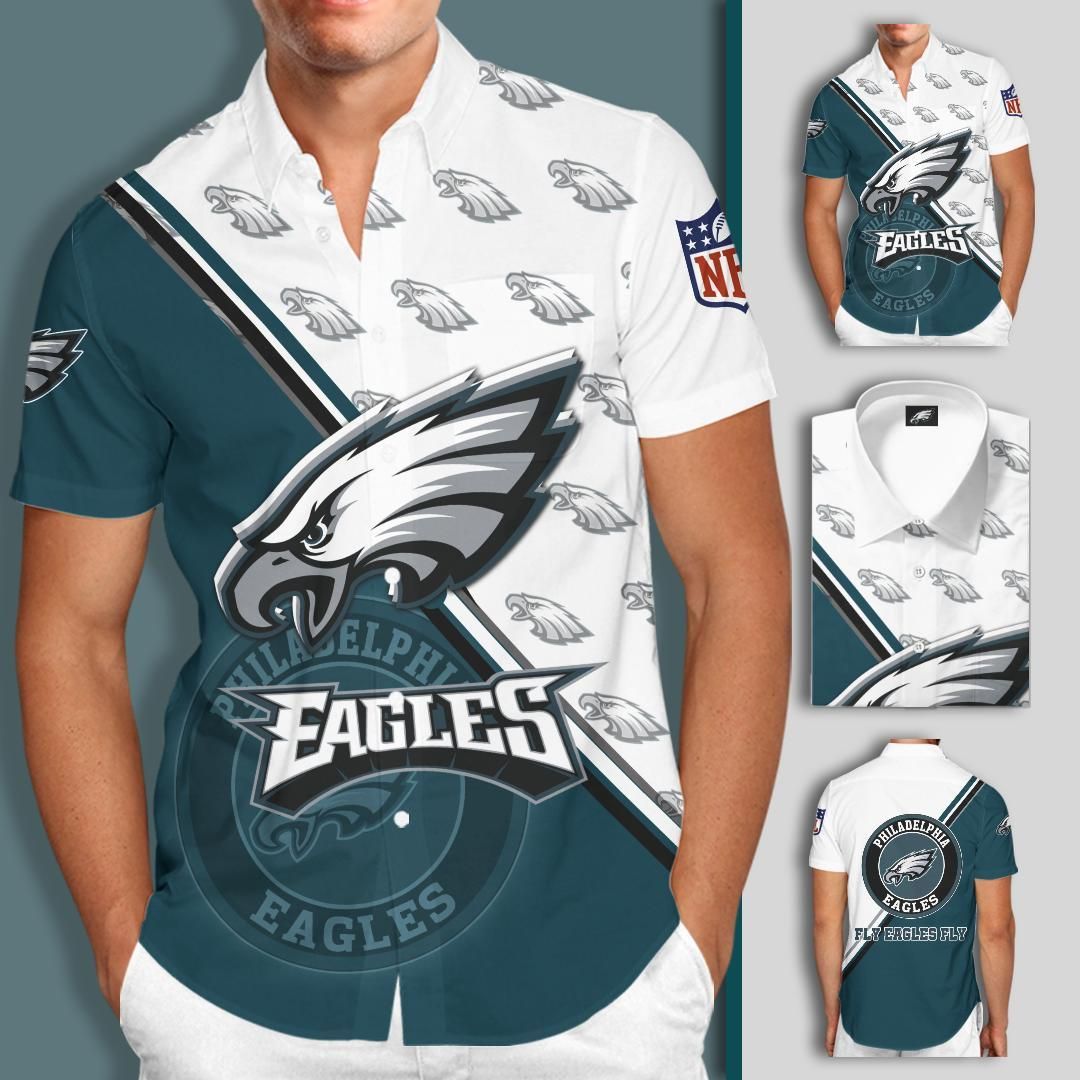 Buy Philadelphia Eagles NFL Gift For Fan Hawaiian Graphic Print Short Slee