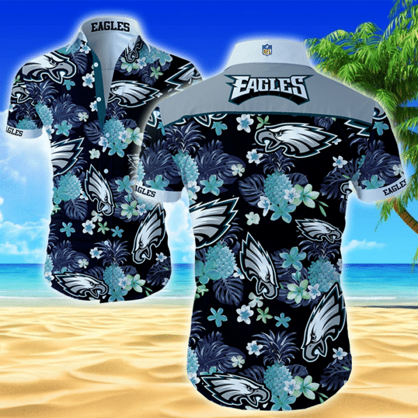 Buy Philadelphia Eagles Nfl Hawaiian Graphic Print Short Sleeve Hawaiian S