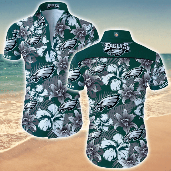 Buy Philadelphia Eagles Nfl Hawaiian Graphic Print Short Sleeve Hawaiian S