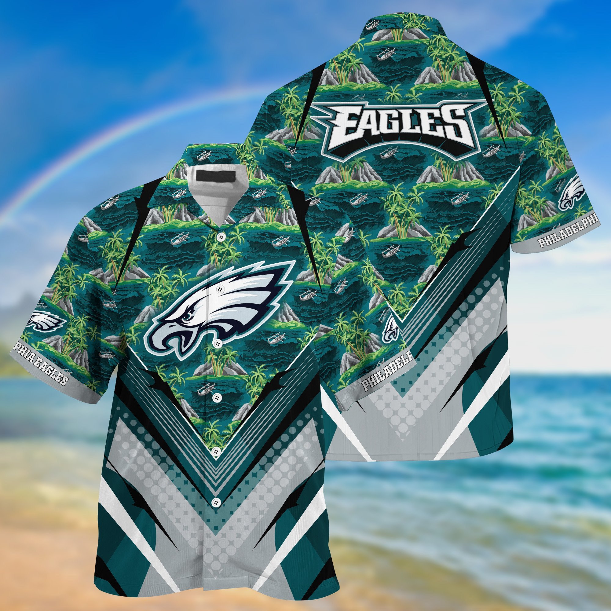 Buy Philadelphia Eagles NFL Summer Hawaiian Shirt And Shorts