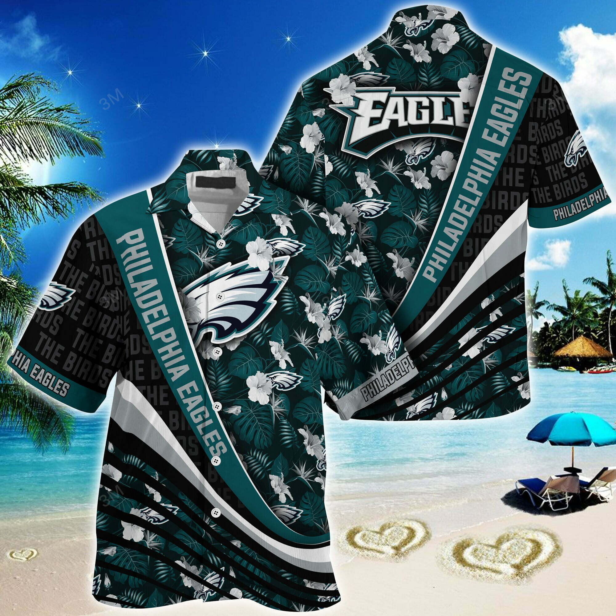 Buy Philadelphia Eagles NFL Summer Hawaiian Shirt With Tropical Flower Pattern