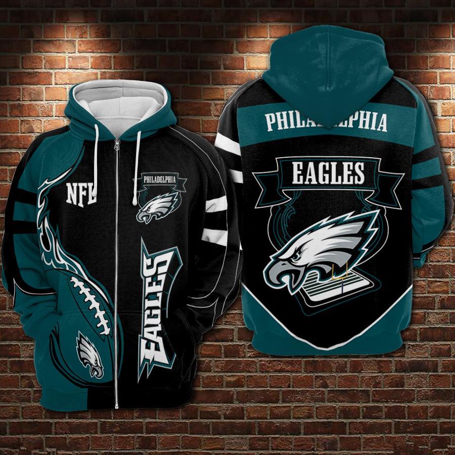 Buy Philadelphia Eagles Zip Up 3D Hoodie For Hot Fans - HomeFavo