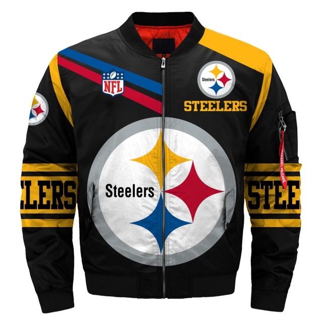 Buy Pittsburgh Steelers bomber jacket winter coat gift for men - HomeFavo