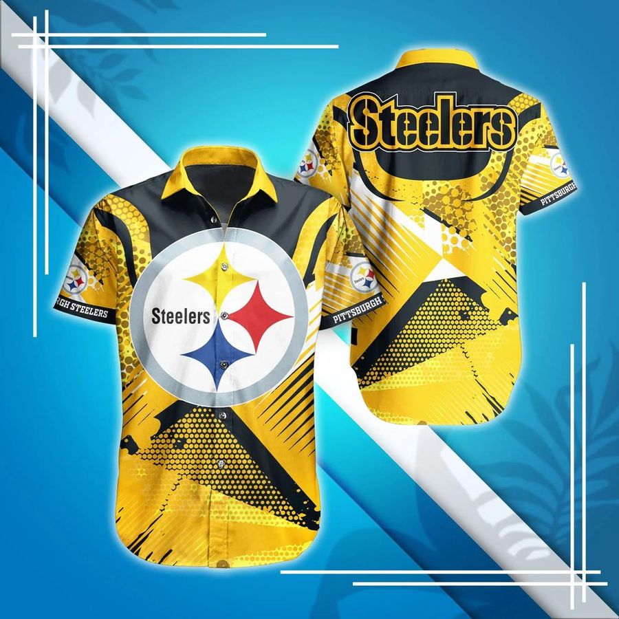 Buy Pittsburgh Steelers NFL Hawaiian Shirt And Short Summer  Short Sleeve Button Down Shirt Perfect Gift For Big Fans