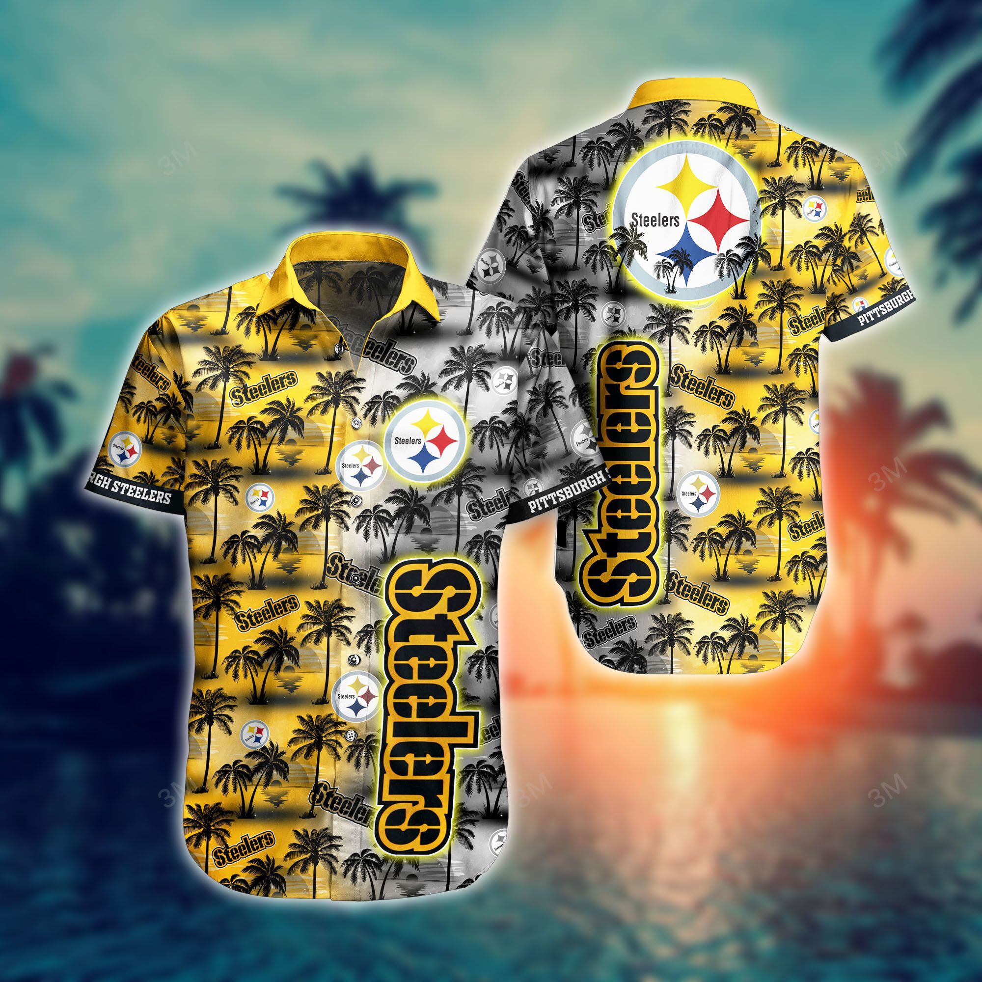 Buy Pittsburgh Steelers NFL Hawaiian Shirts And Shorts For Fans