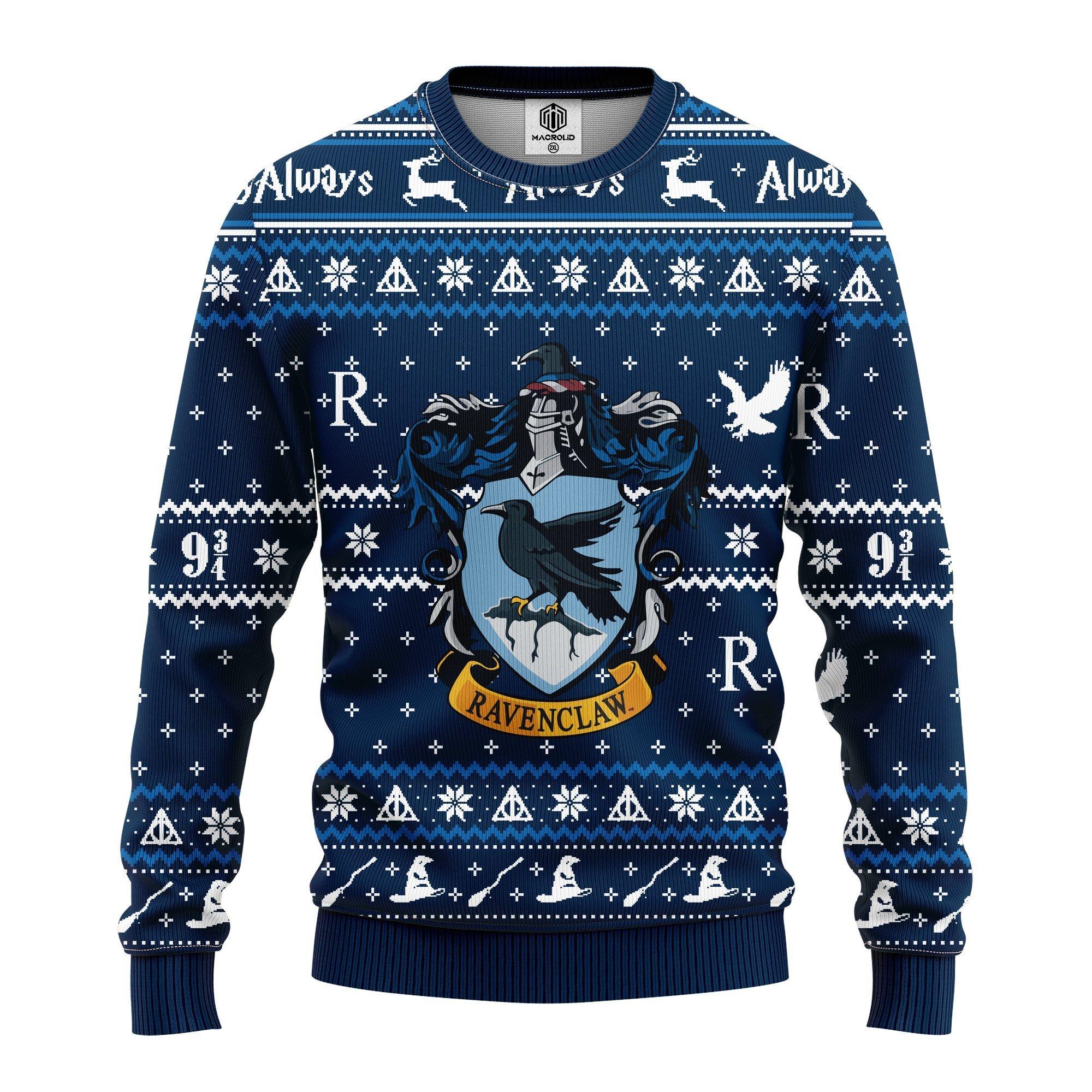 Buy Ravenclaw Harry Potter Team Ugly Christmas Sweater 64 - HomeFavo
