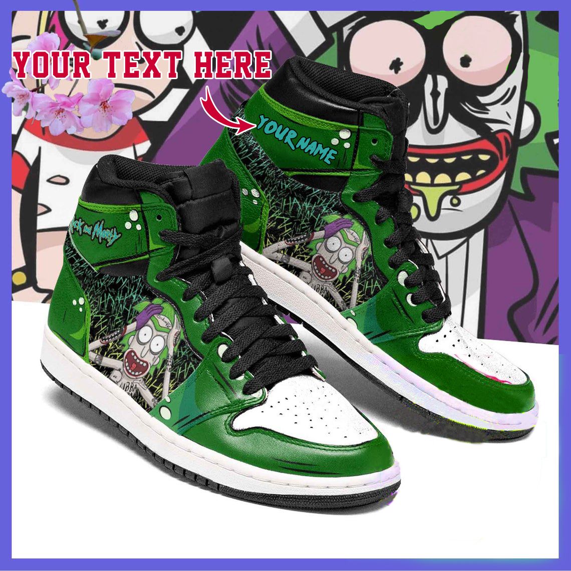 Buy Rick And Morty 1 Fans Film High Retro AJ-1 Customized Shoes - HomeFavo