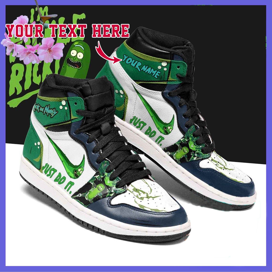 Buy Rick And Morty Fans Film High Retro AJ-1 Customized Shoes - HomeFavo