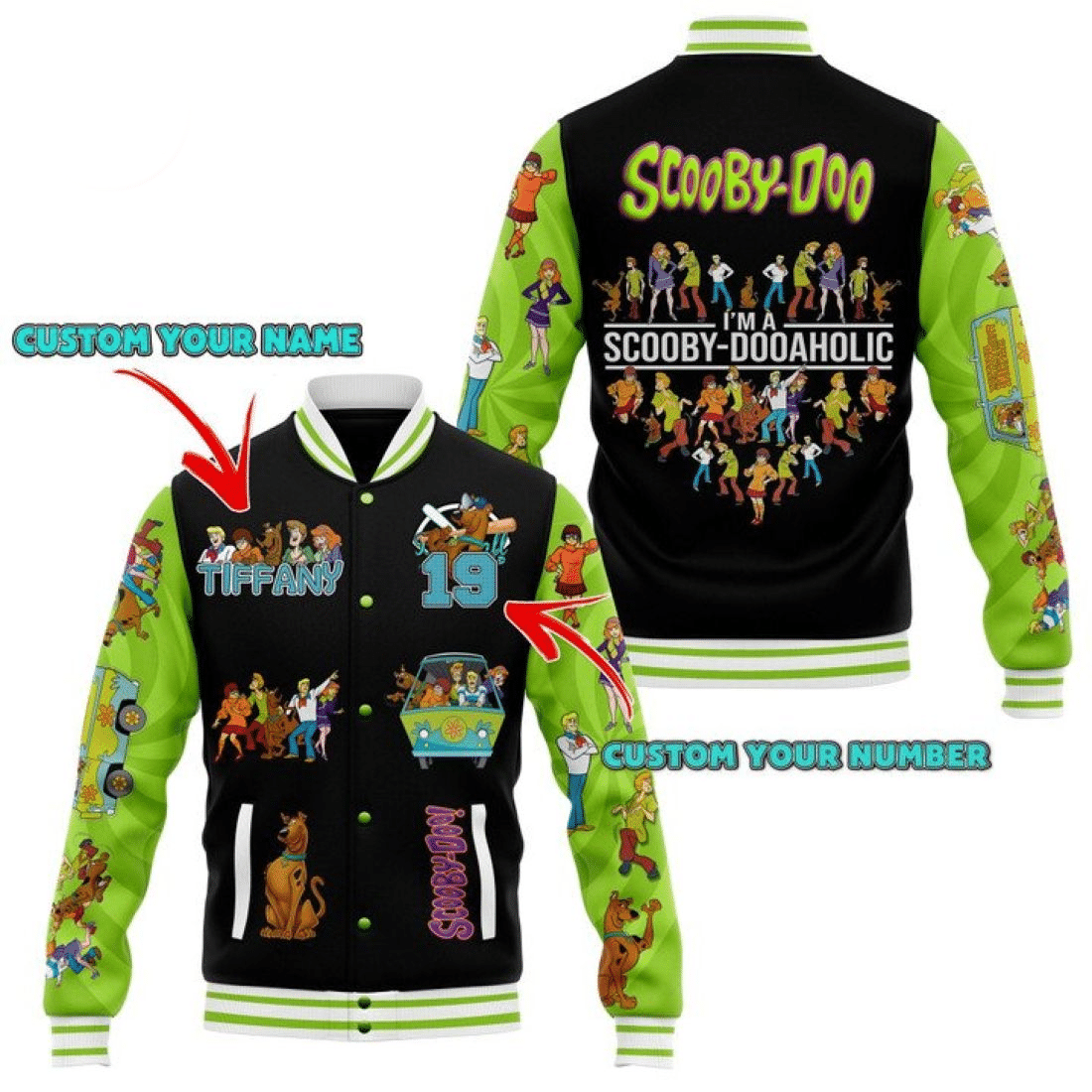 Buy Scooby Doo ,Scooby Dooaholic Personalized Varsity 377 Gift Lover ...