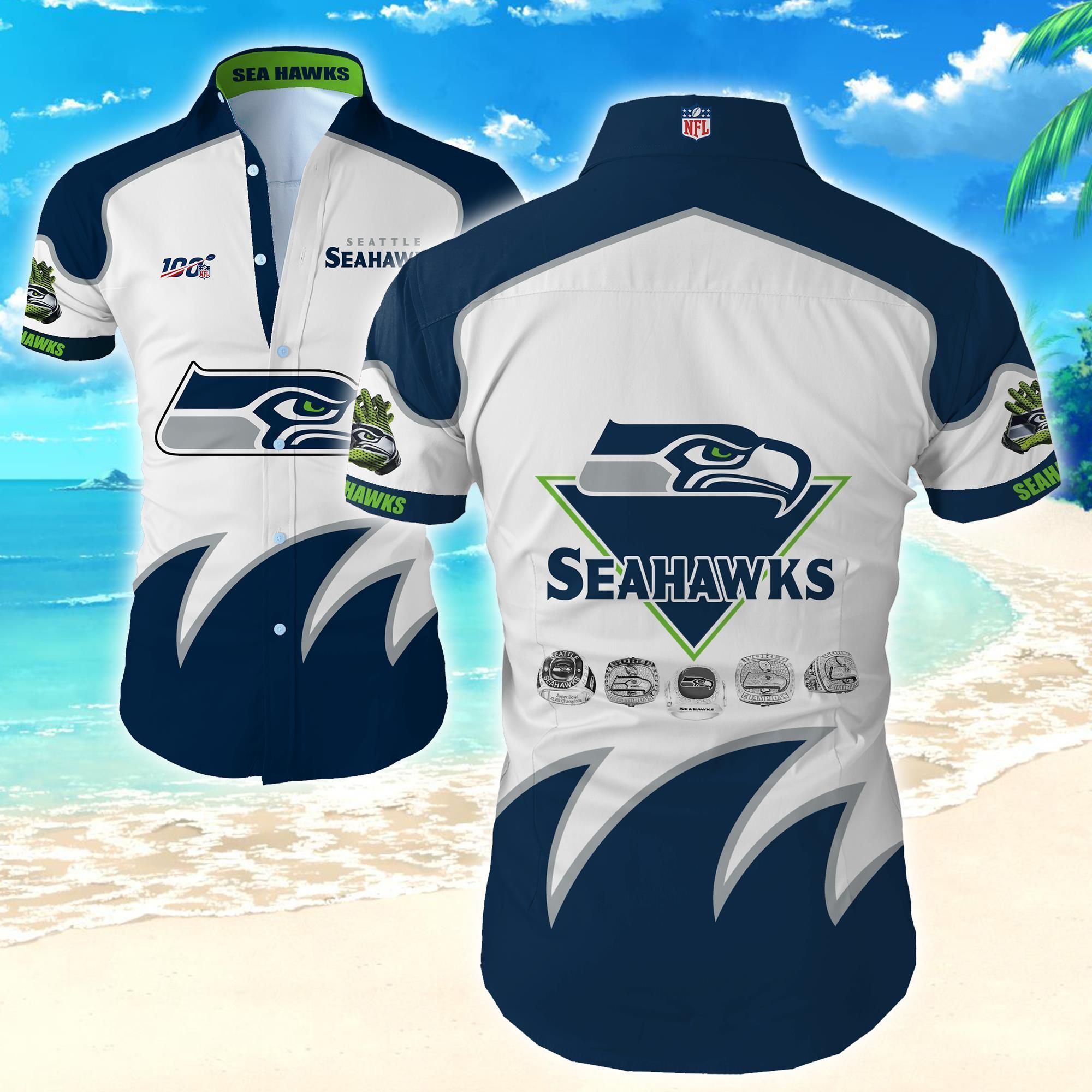 Buy Seattle Seahawks Hawaiian Shirt For Cool Fans