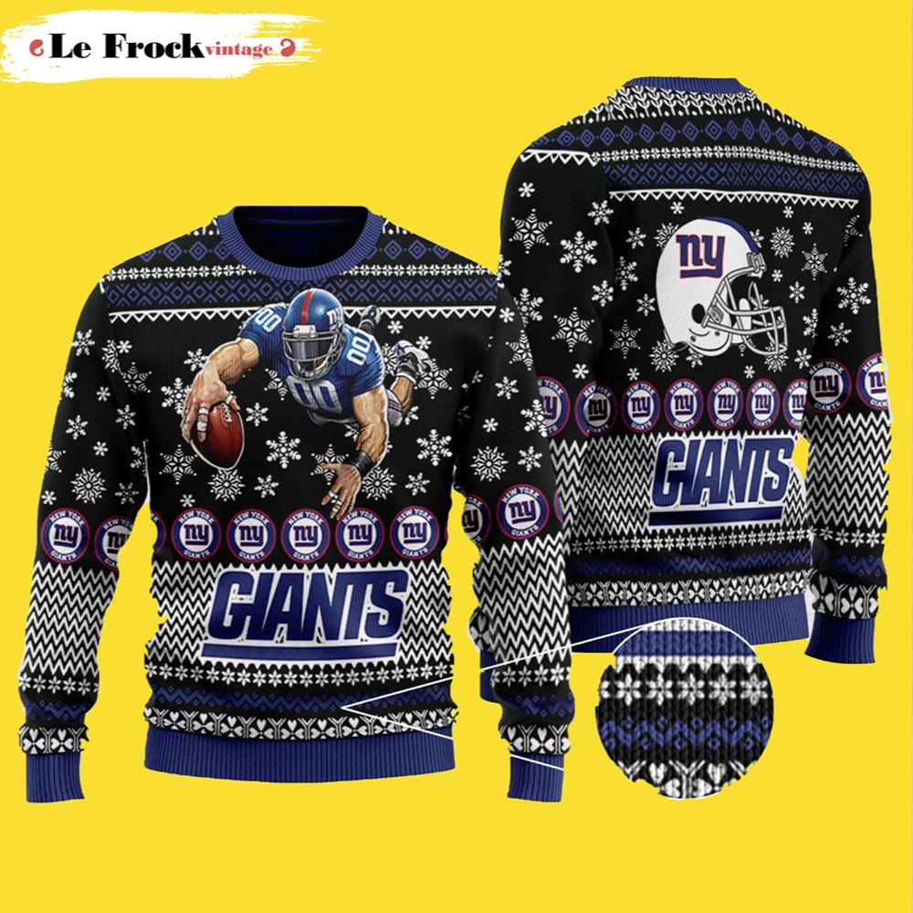 Buy Snow New York Giants Ugly Christmas Sweater - Travis Scott Merch ...