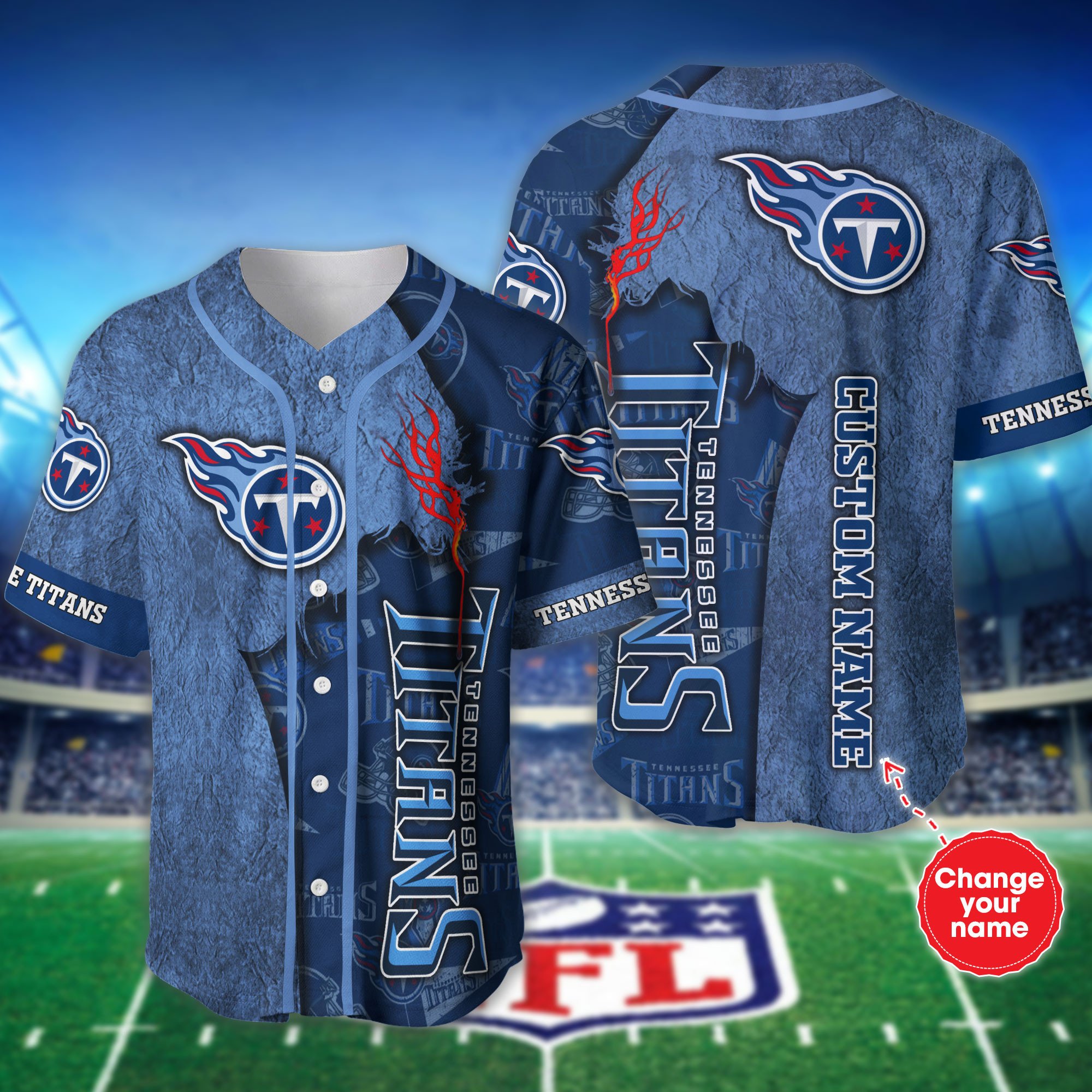 Buy Tennessee Titans NFL 3D Personalized Baseball Jersey TMPHBB1300631