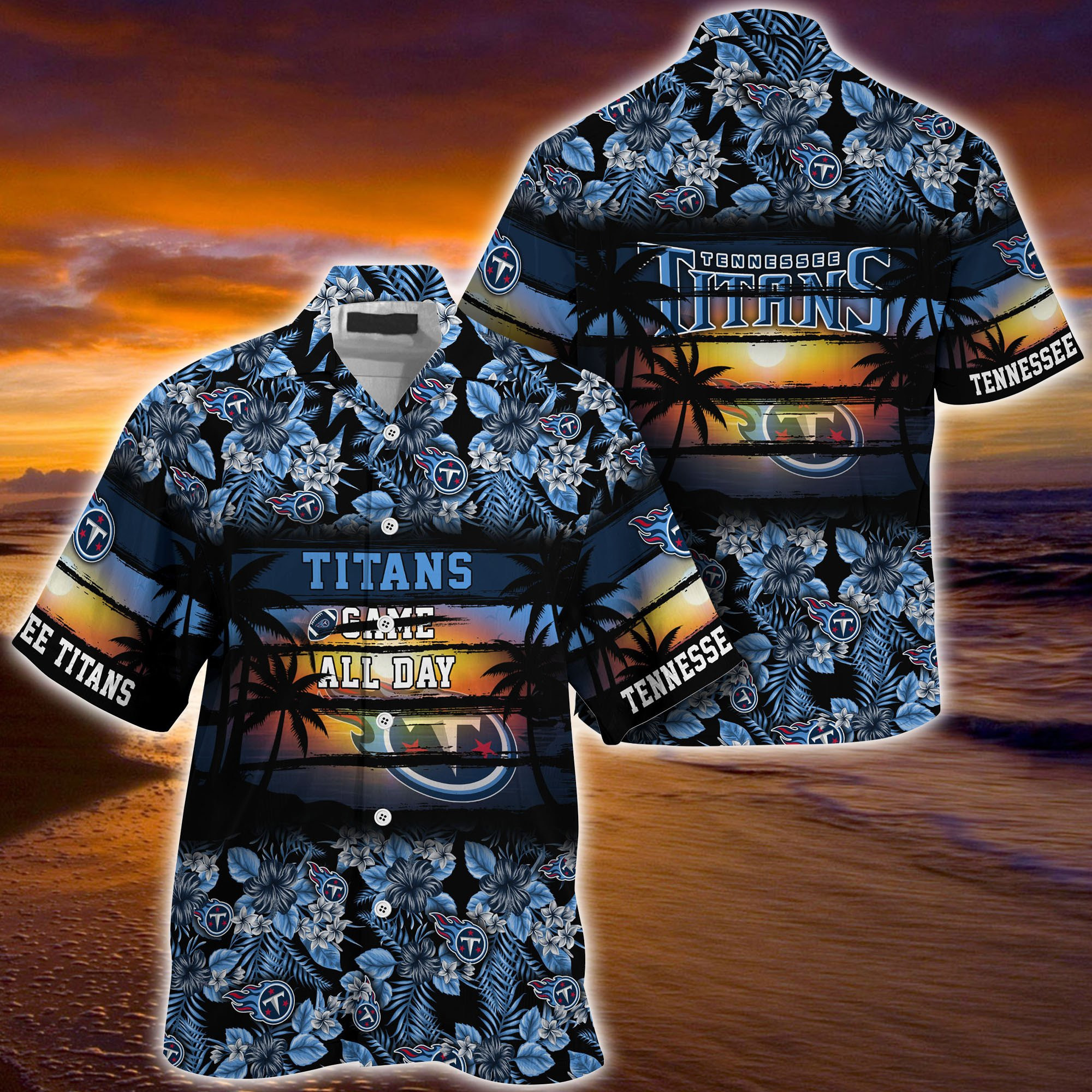 Buy Tennessee Titans NFL Summer Hawaiian Shirt Floral Pattern