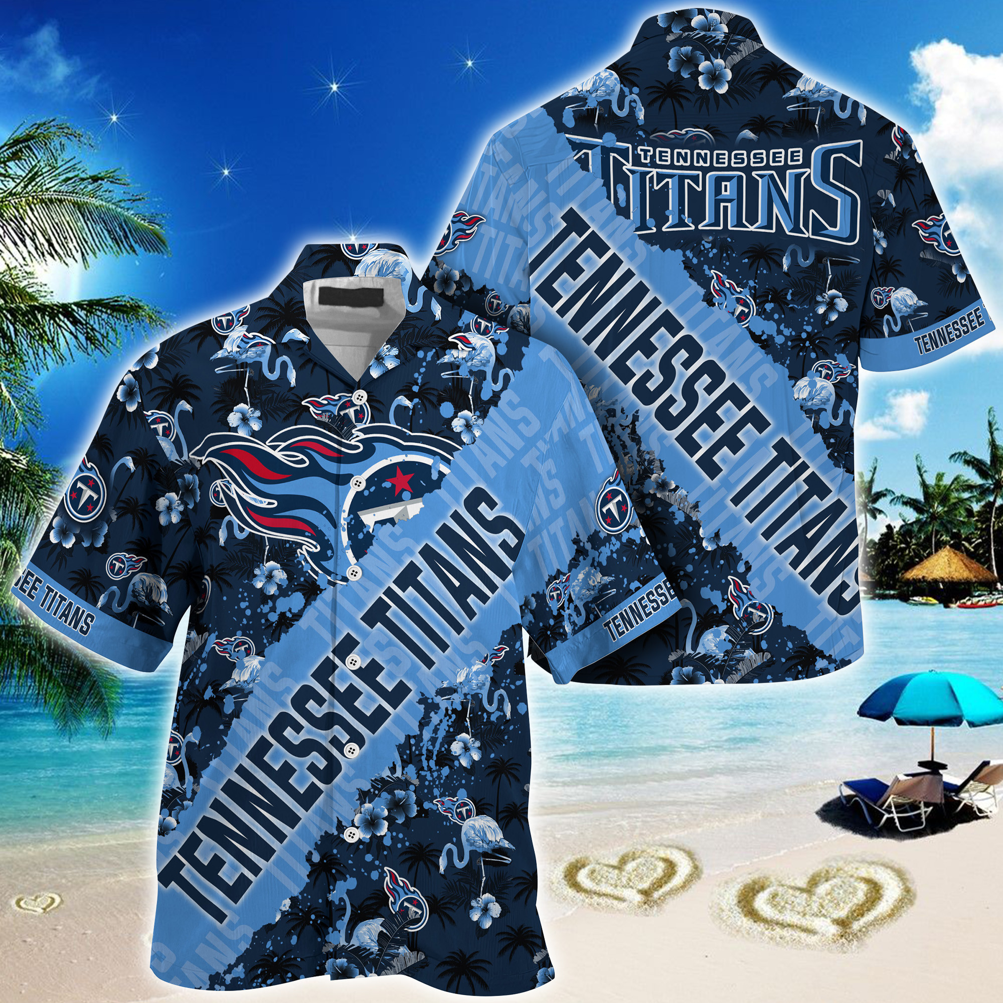 Buy Tennessee Titans NFL Trending Summer Hawaiian Shirt With Tropical Patterns