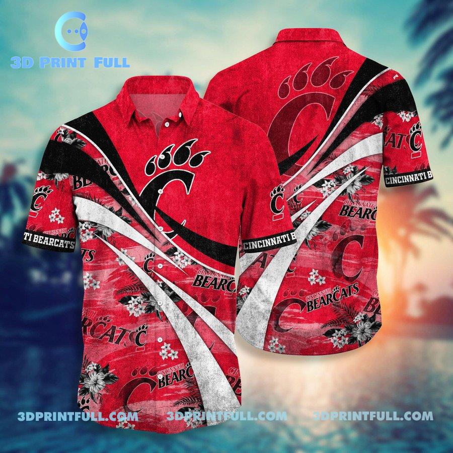 Cincinnati Bearcats Men Logo Hawaiian shirt Summer