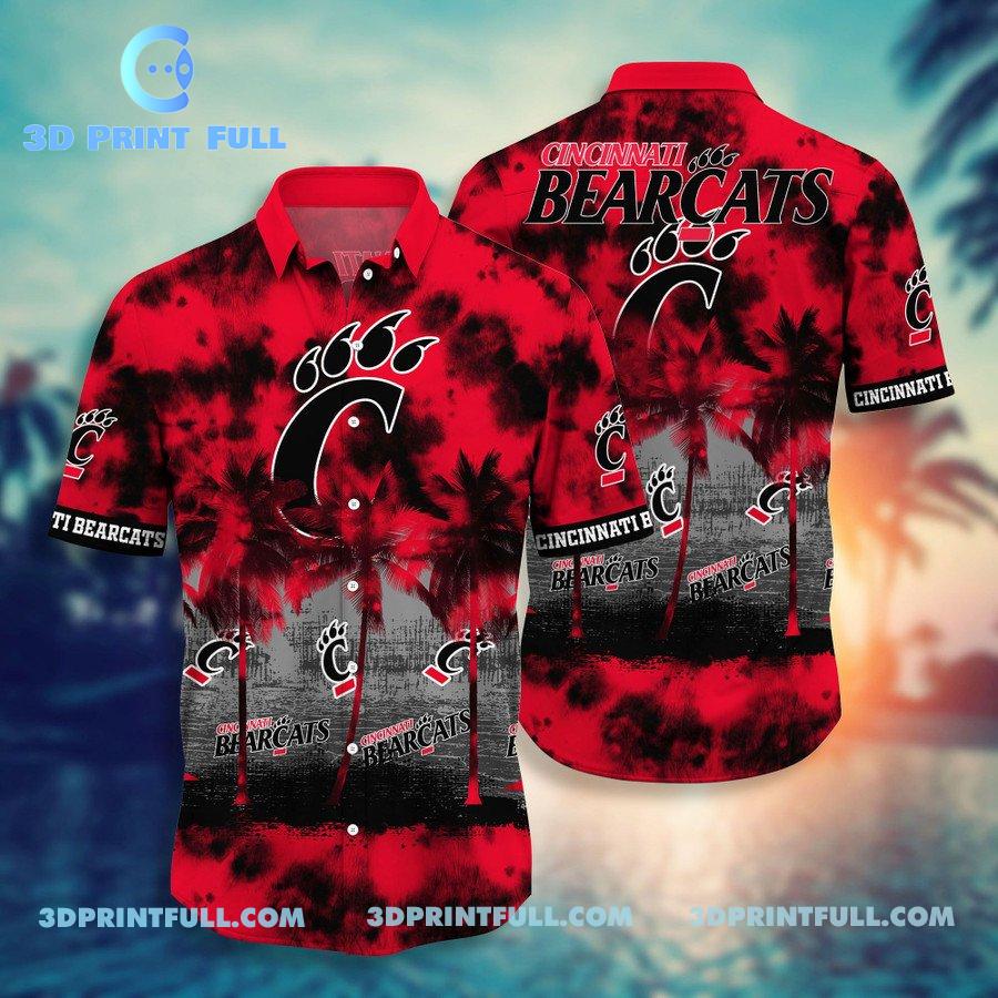 Cincinnati Bearcats Men Logo Summer Tropical Hawaiian Shirt