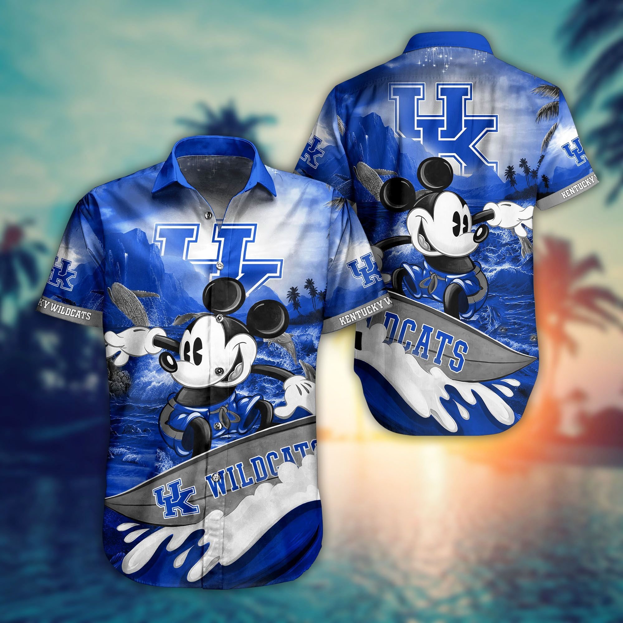 Kentucky Wildcats Mickey NCAA Hawaiian Shirt