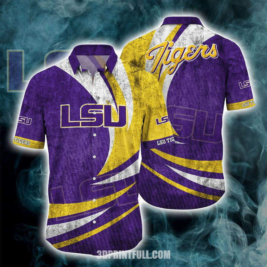 LSU Tigers 3D Hawaiian Shirt Beach